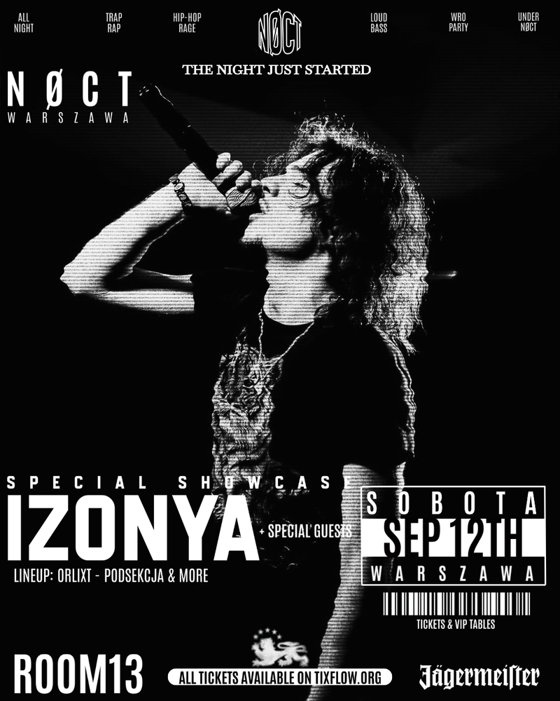 IZONYA X NØCT – UNDERGRØUND TØUR PARTY | WARSZAWA - 12.09
